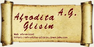 Afrodita Glišin vizit kartica